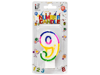 Свічки-цифри для торта, 9