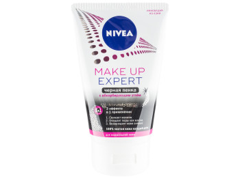 Пенка 3в1 (маска, демакияж, пенка д/умыв.) Nivea Make up Expert "Черная пенка" для норм. кожи 100мл