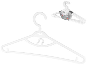 Вешалка для одежды пластиковая PlastArt с крючком (цена за набор 6шт)