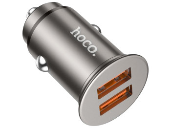 Автомобильное Зарядное Устройство Hoco NZ1 36W QC3.0, Металлически-серый