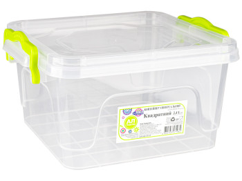 Контейнер Ал-Пластик универсальный квадратный 2,4л (бесцветный)