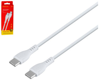 Кабель USB Borofone BX51 Triumph Type-C to Type-C 60W, Бiлий