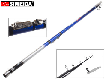 Вудка Siweida "Blue Bird" карбон+скловолокно, 6 кілець, 5-секційна 5м 5-20г