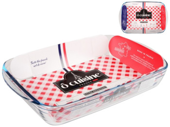Форма для запекания O Cuisine, прямоугольная, боросиликатное стекло, 4,9л, 40×27×7см