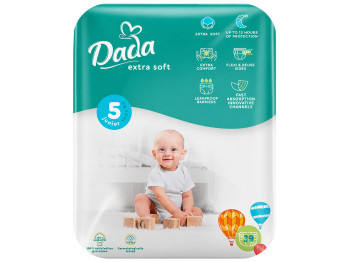 Дитячі підгузки Dada Extra Soft 5, поглинальні канали, 11-25 кг, 39 шт