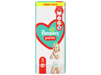 Подгузники-трусики одноразовые для мальчиков и девочек Pampers Pants Размер 5 Junior 12-17кг 48шт