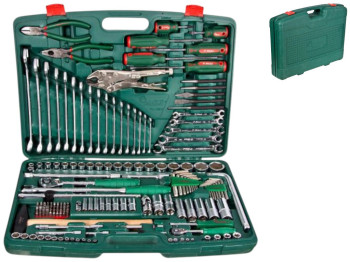 Набор инструмента Hans TK-158V, 158 предметов, инструментальная сталь, 1/4", 1/2"