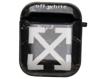 Футляр для Наушников Airpods 1/2 Glossy Brand, 10, Ofwhite black