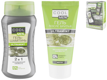 Набор косметический муж. Cool Men Ultramint Freshness (Гель-шампунь 250мл+гель после бритья 50мл)