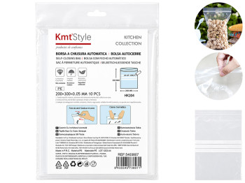 Пакеты с zip-lock KmtStyle, 200×300 мм, 10 шт, прозрачные