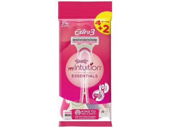 Бритва одноразовая женская Wilkinson My Intuition Extra 3, 3 лезвия, пластик, нержавеющая сталь, 6шт