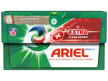 Капсули для прання Ariel Pods All-in-1 + Сила екстраочищення, 30шт