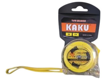 Рулетка с фиксатором, 5м, прозрачный корпус