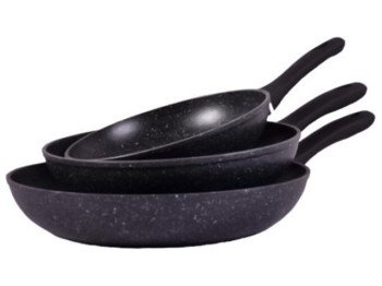 Набор сковородок Benson, с антипригарным мраморным покрытием (цена за набор 3шт)