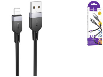 Кабель Hoco X109 Silicone Lightning 2.4A 2m Колір Чорний
