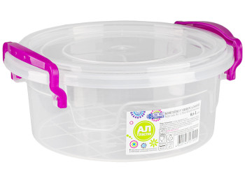 Контейнер универсальный круглый Ал-Пластик №1 бесцветный 600мл