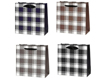 Пакет подарочный бумажный XS Checkered, 14,5x15x6см