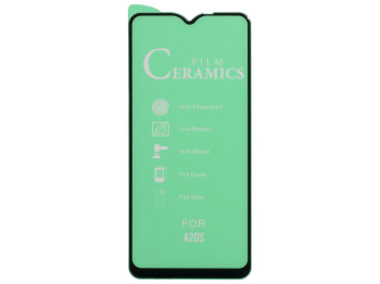 Защитное стекло Film Ceramic for Samsung A20S/ A02S/ A12/ A02/ M12/ M02S  без упаковки Цвет Чёрный