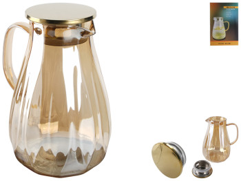 Графин стеклянный с крышкой, 1,8л