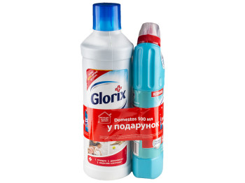 Средство для мытья пола Glorix 1л+подарок cредство чистящее Domestos "Свежесть Атлантики" 500мл