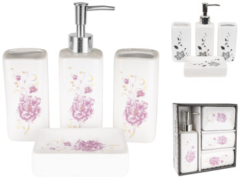 Набор для ванной керамический Tenerezza 20,5x22x6,5см (цена за набор 4 предмета)