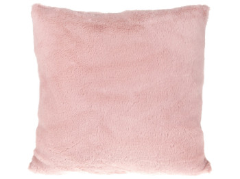 Наперник для подушки декоративный меховой 45см, цвет - розовый