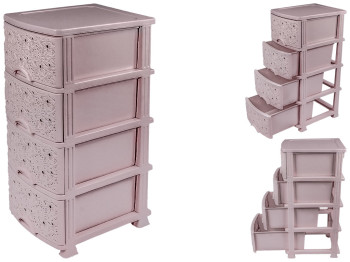 Комод Ажур (колір - капучіно) Efe plastics 47х38х90см