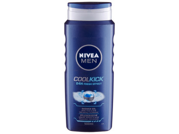 Гель для душу чоловічий 2в1 Nivea Men "Екстремальна свіжість" для тіла і волосся, з ментолом 500мл
