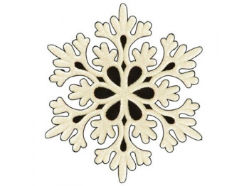 Снежинка белая 6,5см (цена за упаковку 6шт)