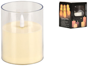 Свеча декоративная светодиодная, без батареек, 3шт х ААА, 7,5х10см