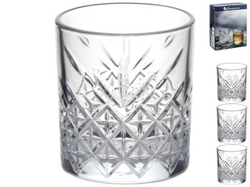 Стакан для виски Pasabahce Timeless, стекло, 345мл, цвет прозрачный (цена за набор 4шт)