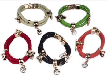 Браслет двойной Бабочка на застежке