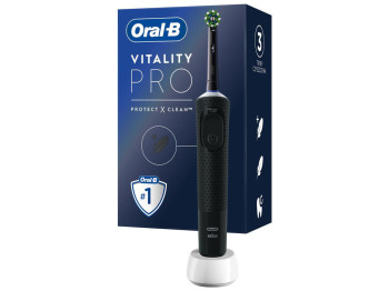 Электрическая зубная щетка Oral-B Vitality Pro Protect X Clean, черная
