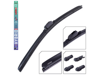 Щетки стеклоочистителя гибридные VOIN 21" 53см (TPX6M-21") HYBRID Ultra, 5 адаптеров (VHU-21530)