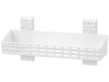 Полиця R plastic Ротанг, пряма, 1 ярус, біла, 13102
