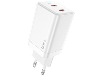 Сетевое зарядное устройство Hoco N23 GAN Starlight PD45W Цвет Белый