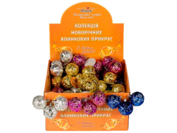 Ялинкові іграшки "Кульки" 6см 3шт / наб (ціна за дисплей 24наб)