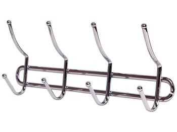 Вешалка с 4 двойными крючками Besser хромированная 36х6,5х16см