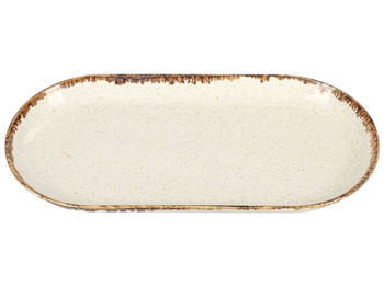 Тарілка овальна Porland Seasons, порцеляна, 30×15см, колір бежевий