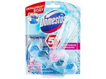 Блок для очистки унитаза Domestos Power 5 видимая защита "Цветочный букет" 53г