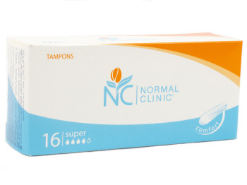 Тампоны Normal Clinic super 4капли (цена за уп. 16шт) TGN003