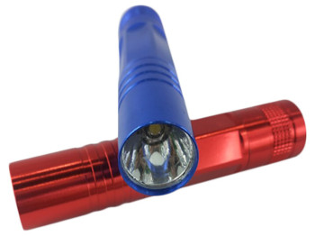 Фонарик светодиодный 1led, 9,5x1,8см (без батареек 1шт x АА)