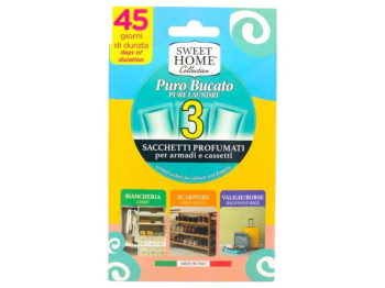 Ароматизатор для шкафа в пластинах Sweet Home Pure, аромат чистая стирка