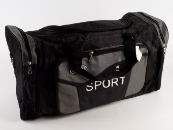 Сумка спортивна "Sport" чорно-сіра