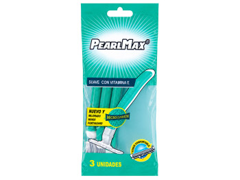 Бритвы одноразовые мужские PearlMax с витамином E и ручкой Microcushion, 2 лезвия, 3 шт