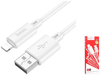 Кабель USB Hoco X88 Gratified Lightning 2.4A, Білий