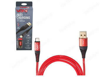 Кабель Voin USB - Micro USB 3А, 2м, red (швидка зарядка/передача даних)