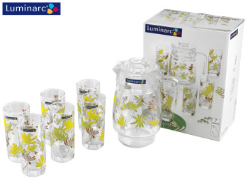 Набір Luminarc "Aime Crazy Flowers" Графин 1,6л і 6 склянок 270мл 01918