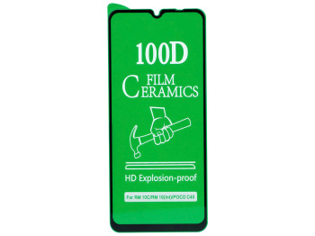 Защитное стекло Film Ceramic for Xiaomi Redmi 10C без упаковки Цвет Чёрный