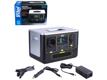 Портативне джерело живлення Vitol S633, 220В/300Вт/Li-ion 444Вт/год, чистий сінус